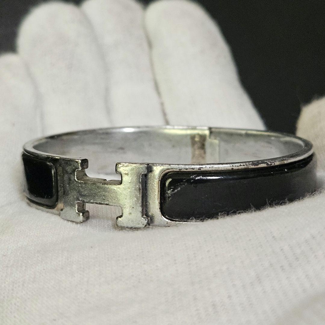 【中古】HERMES ブレスレット クリックH クリッククラック ブラック