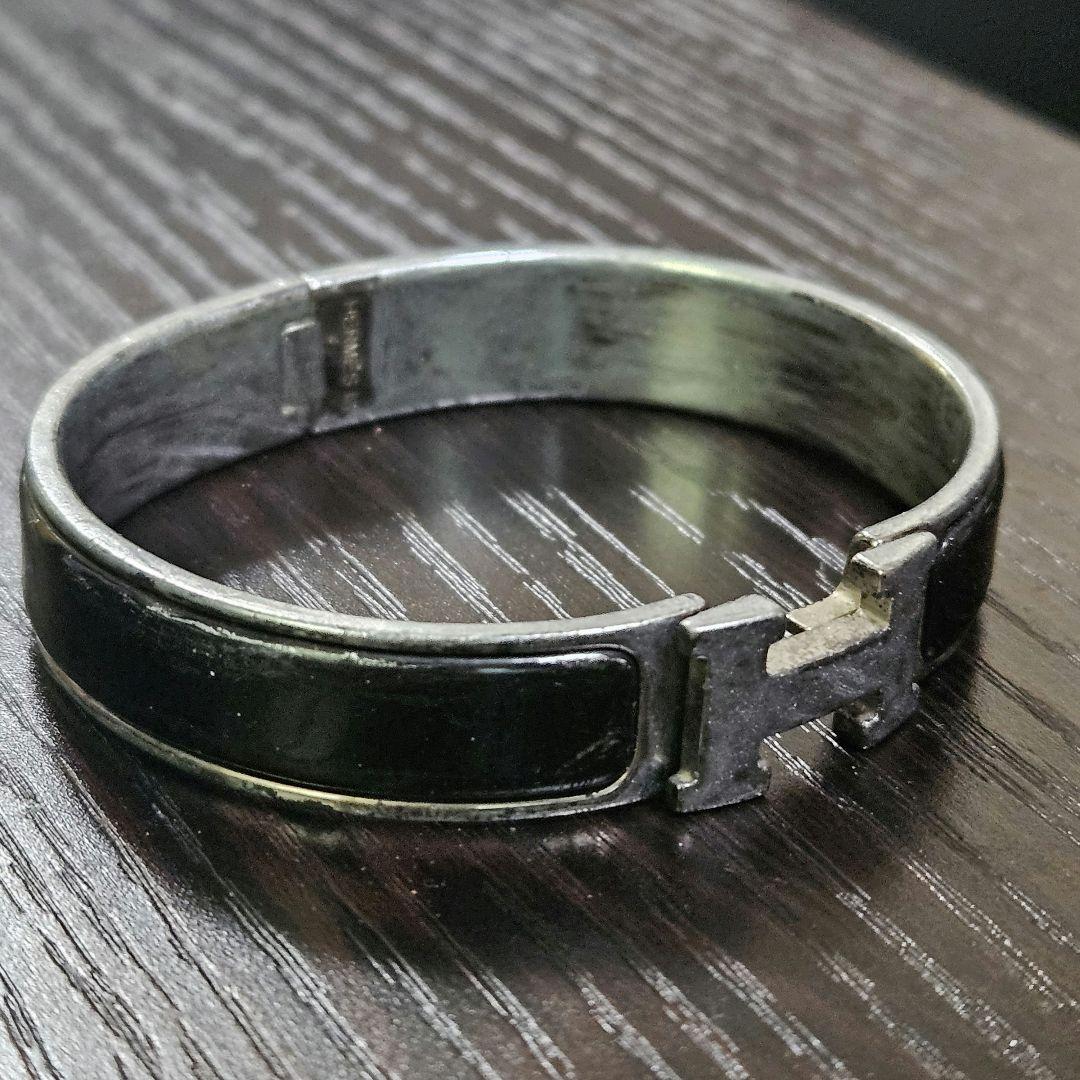 【中古】HERMES ブレスレット クリックH クリッククラック ブラック