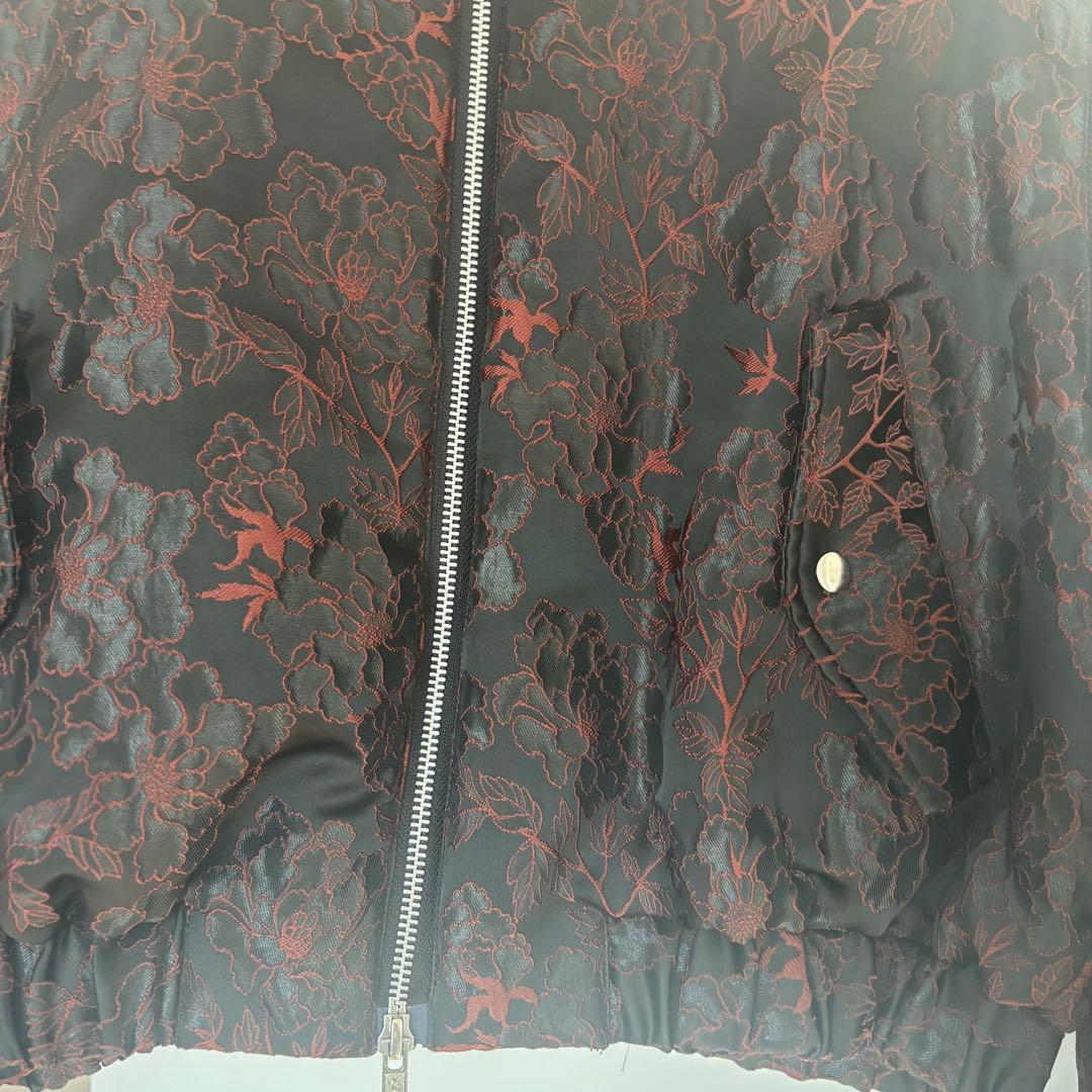 HARE 2WAY エアサーマルジャガードブルゾン　ブラック　オレンジ