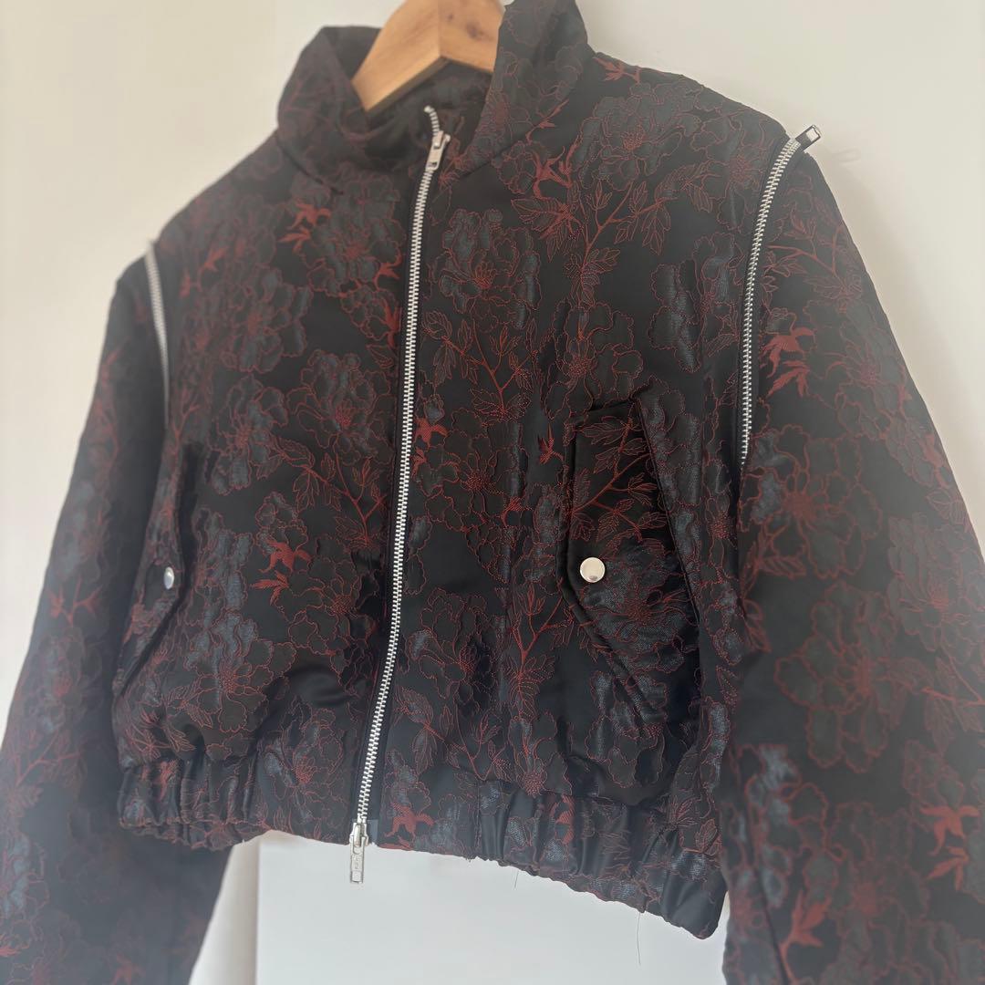 HARE 2WAY エアサーマルジャガードブルゾン　ブラック　オレンジ