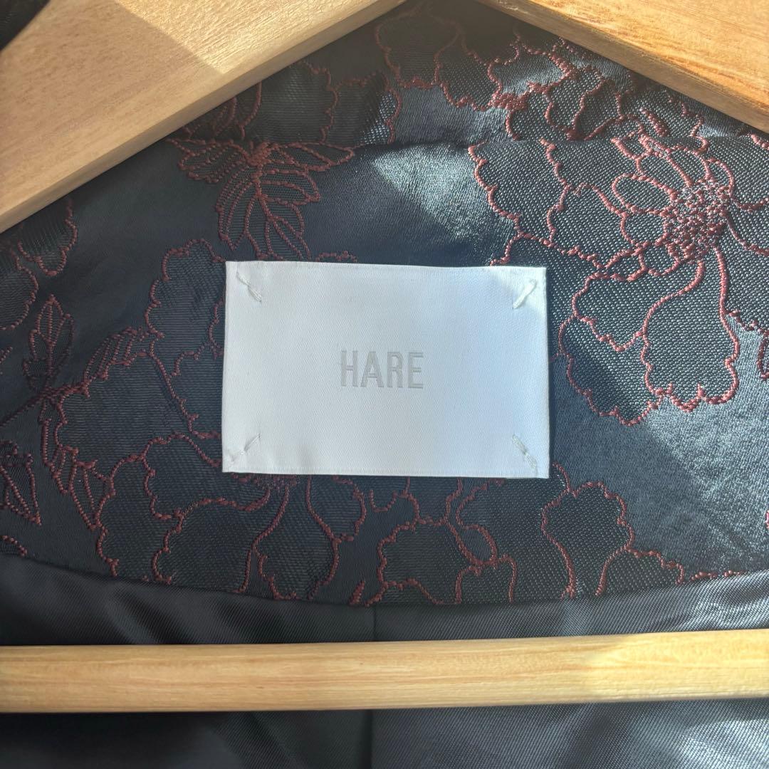 HARE 2WAY エアサーマルジャガードブルゾン　ブラック　オレンジ