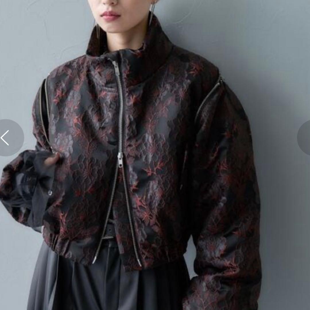 HARE 2WAY エアサーマルジャガードブルゾン　ブラック　オレンジ