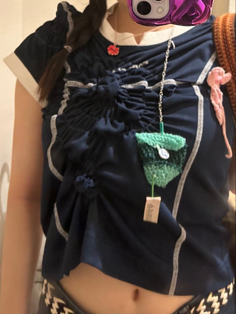 hisakanao ギャザー入り トップス