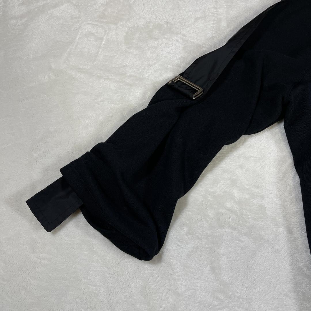 ダブスタ　ESSENTIAL　ハーフジップワンピース　ロングパーカー　ブラック