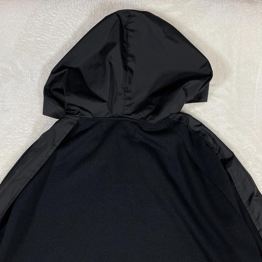 ダブスタ　ESSENTIAL　ハーフジップワンピース　ロングパーカー　ブラック