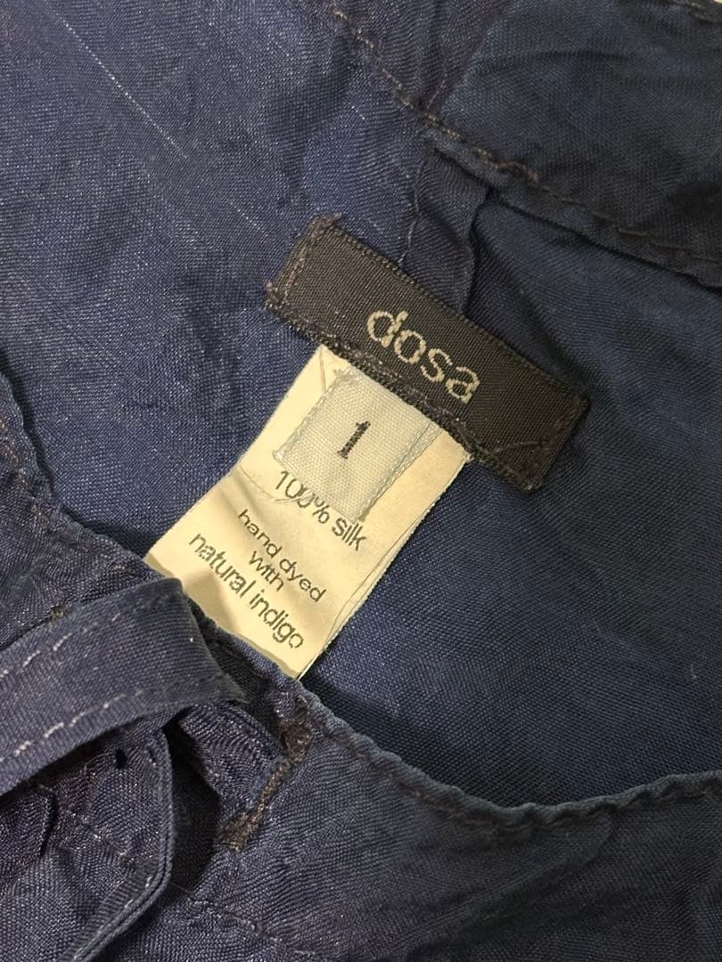 dosa シルクパンツ　インディゴ手染め