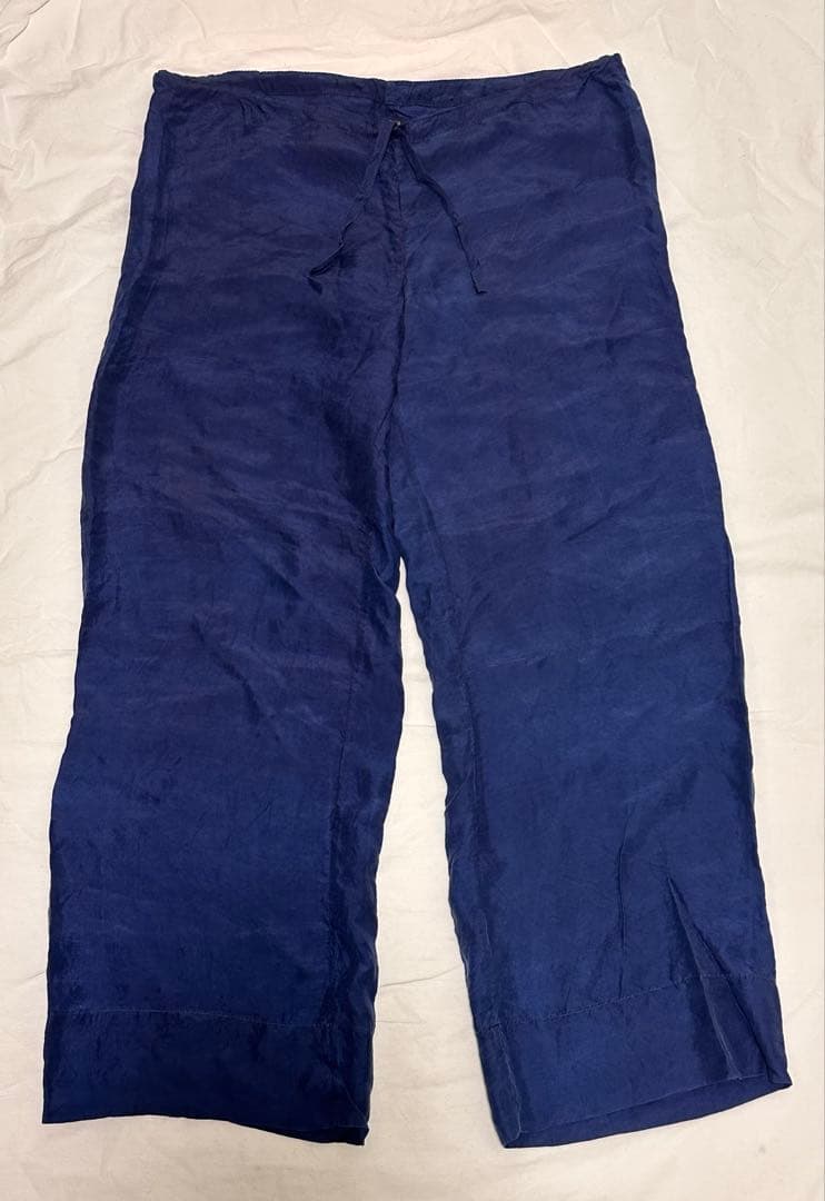 dosa シルクパンツ　インディゴ手染め