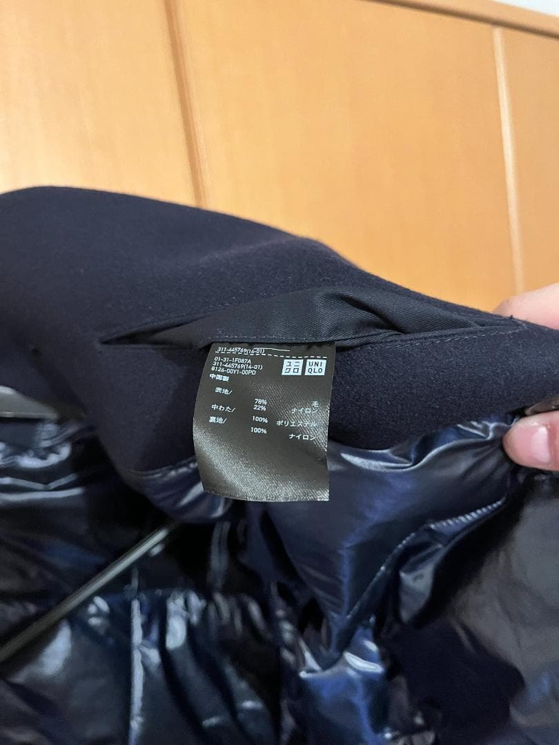 【極美品】ユニクロ +J ウールブレンド オーバーサイズピーコート XL