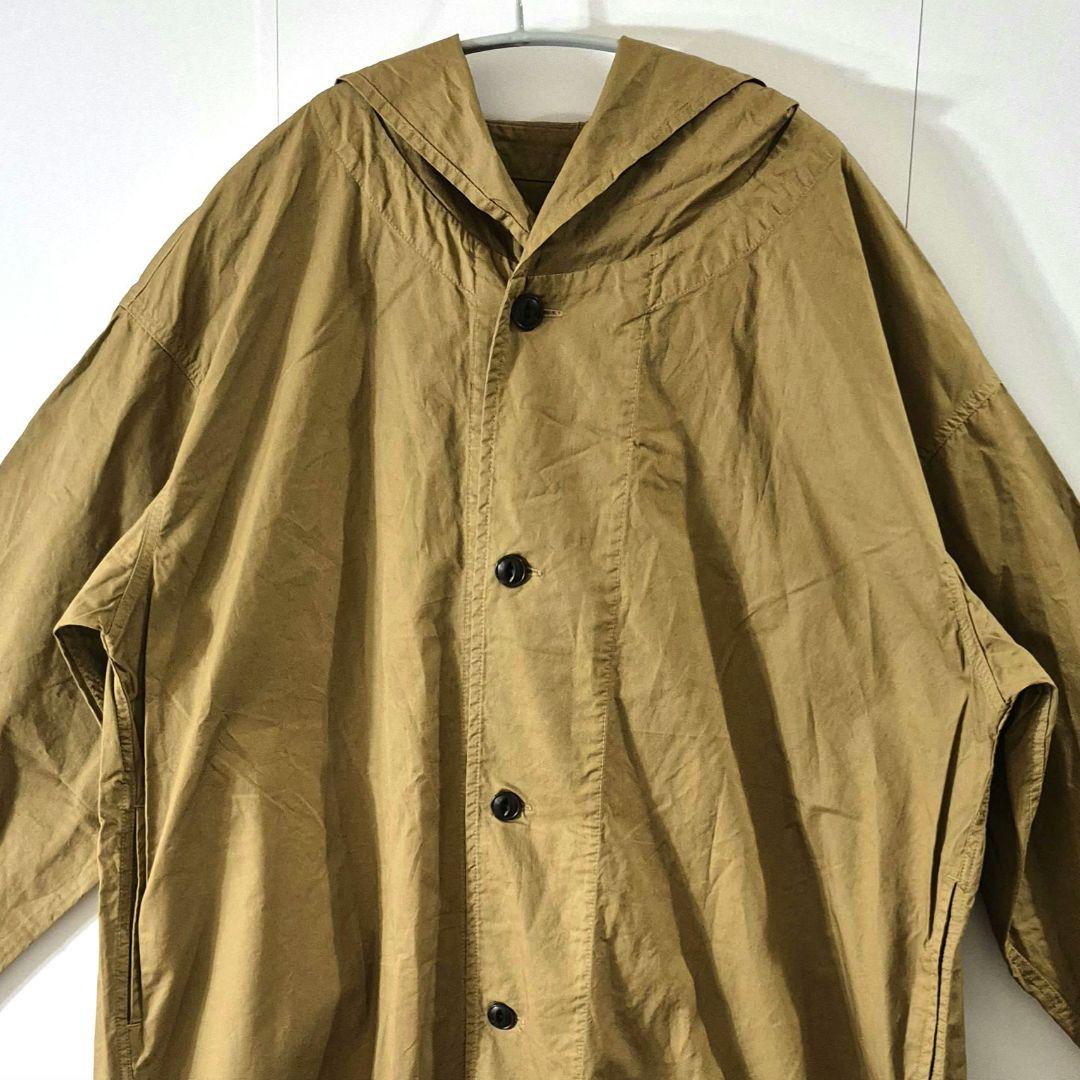 prit 綾ダンプ フード シャツ ブルゾン SIZE F カーキベージュ