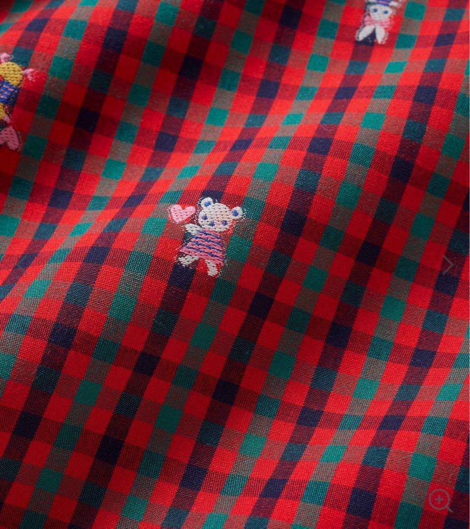 【試着のみ】familiar ファミリア チェック ベスト風 ワンピース 110