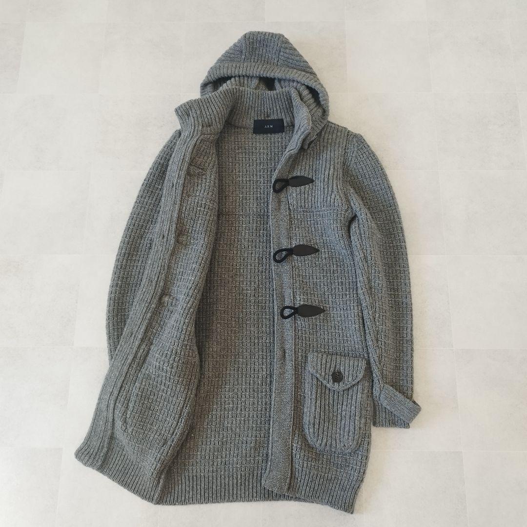定価13.2万✨️ 完売品 AKM ニットダッフルコート Lサイズ グレー
