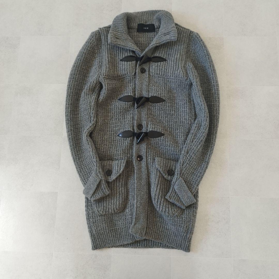 定価13.2万✨️ 完売品 AKM ニットダッフルコート Lサイズ グレー