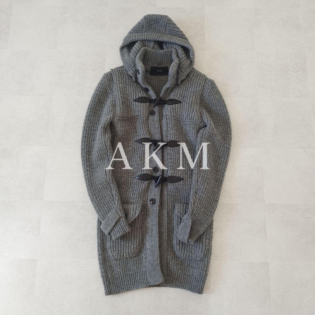 定価13.2万✨️ 完売品 AKM ニットダッフルコート Lサイズ グレー