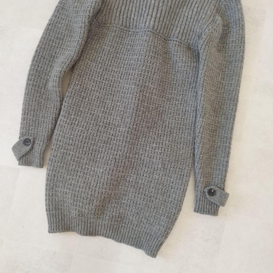 定価13.2万✨️ 完売品 AKM ニットダッフルコート Lサイズ グレー