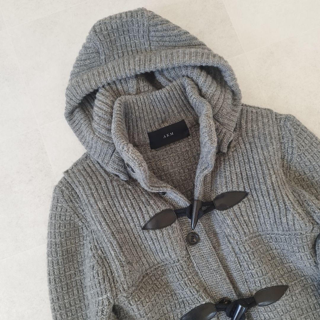 定価13.2万✨️ 完売品 AKM ニットダッフルコート Lサイズ グレー