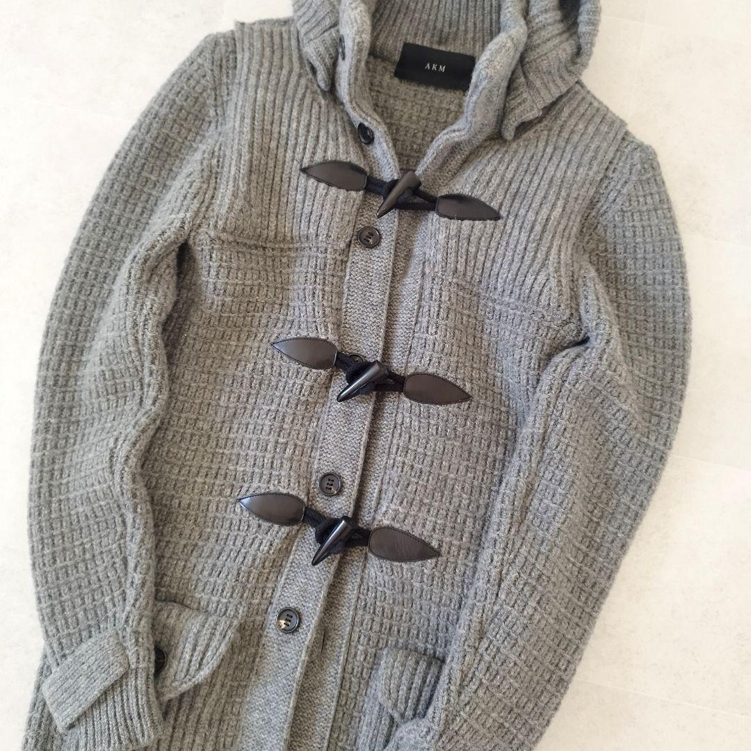 定価13.2万✨️ 完売品 AKM ニットダッフルコート Lサイズ グレー