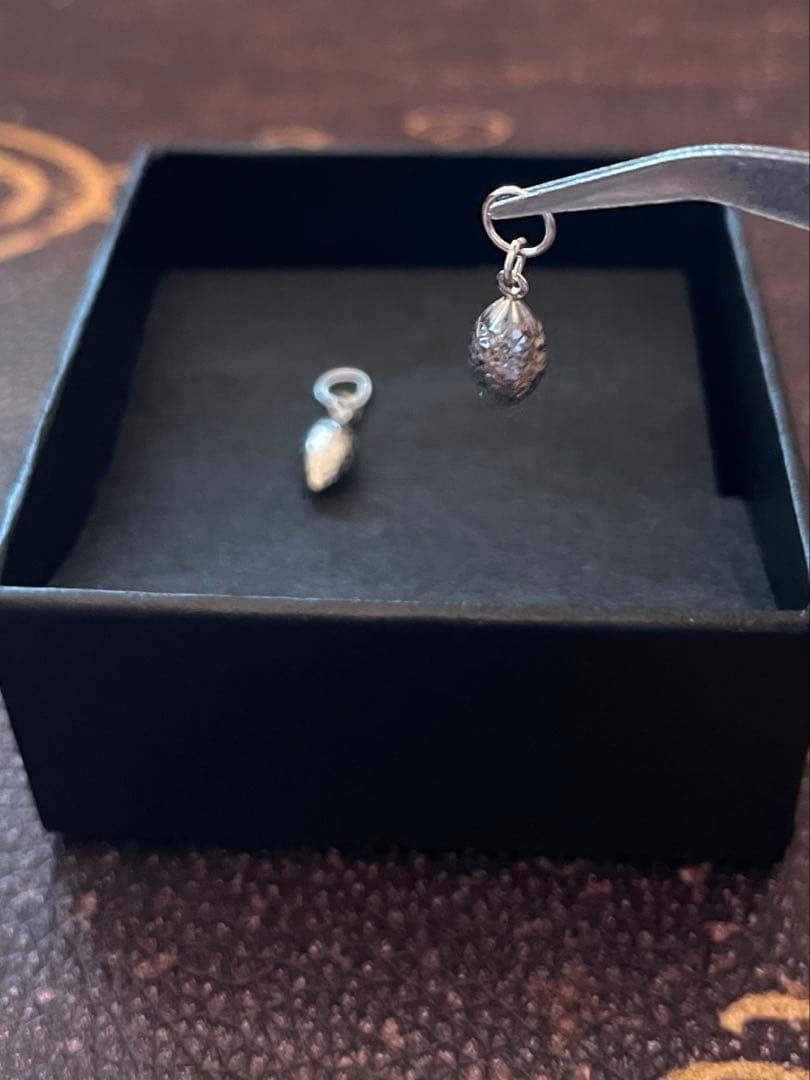 QVC K18WG ピアス・ピアリング　ドロップデザインチャーム