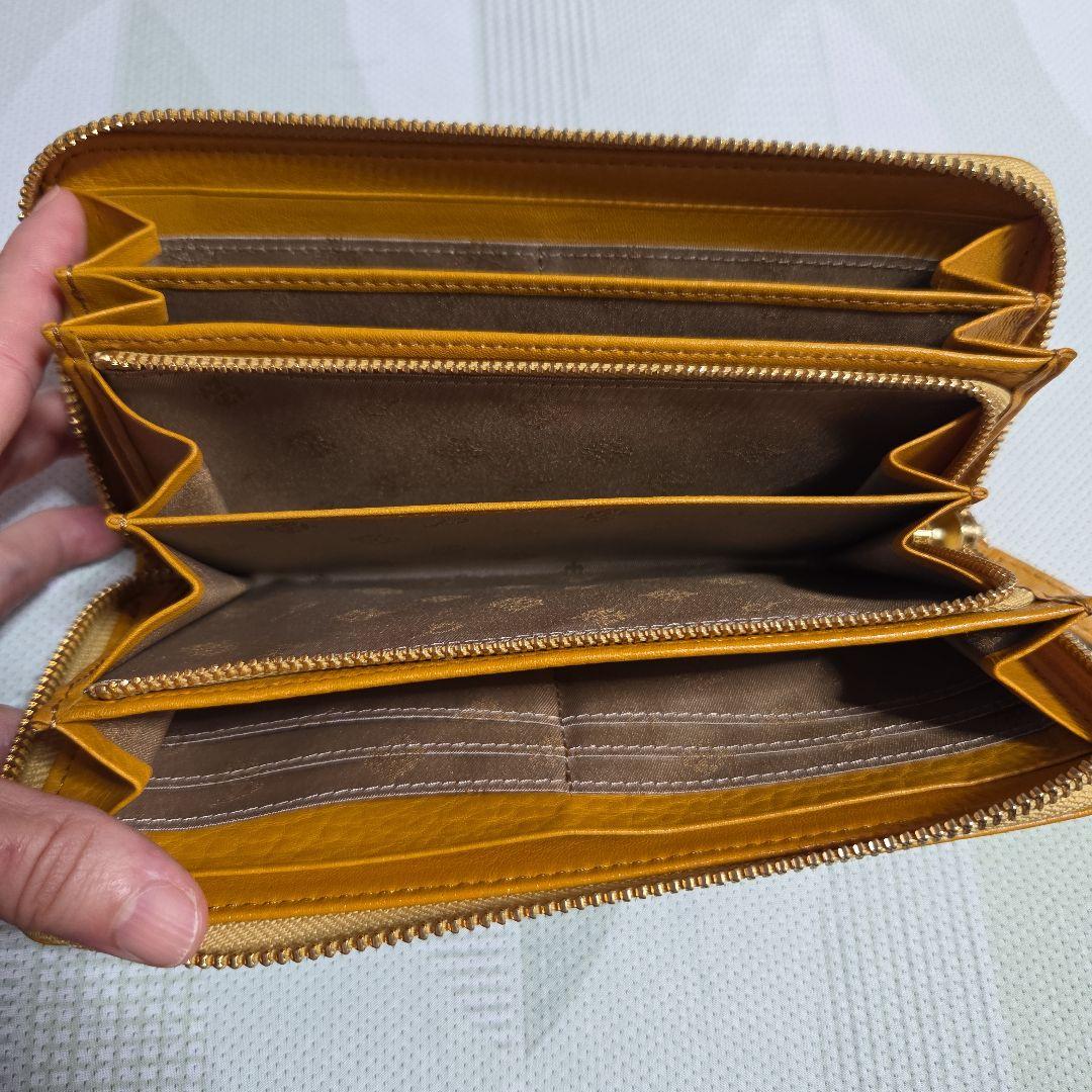 Dakota パンチングデザイン 長財布 イエロー