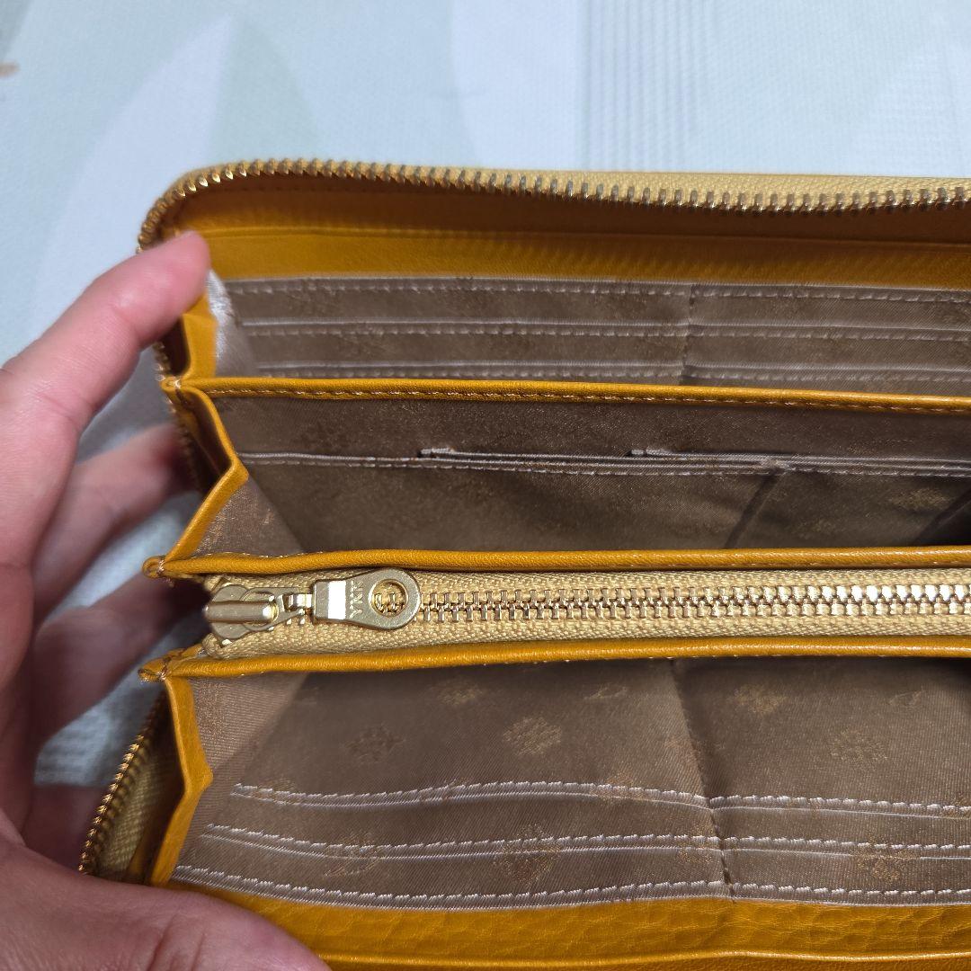 Dakota パンチングデザイン 長財布 イエロー