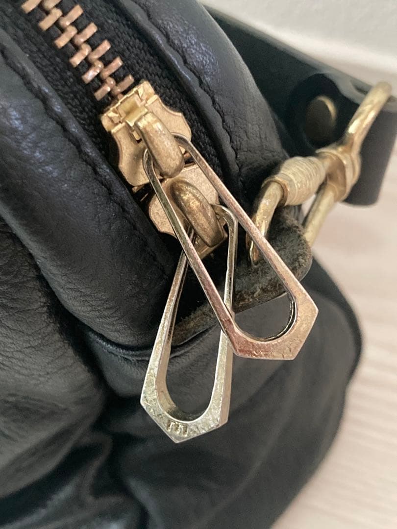 Ense（アンサ） 2way boston S レザー ミニバッグ ブラック