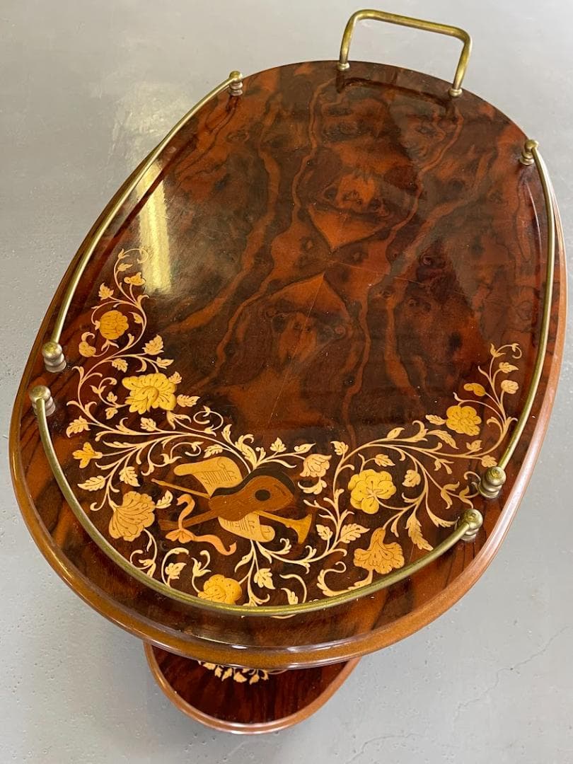 象嵌 キッチンカート キャスター付 キッチンワゴン アンティーク調