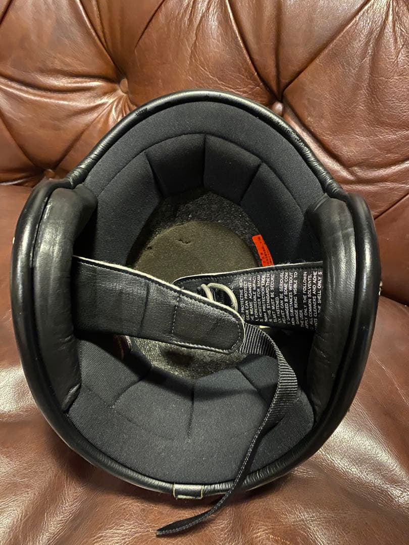 shm タチバナ ヘルメット ブルーフレーク 本革　Sサイズ　55〜56cm