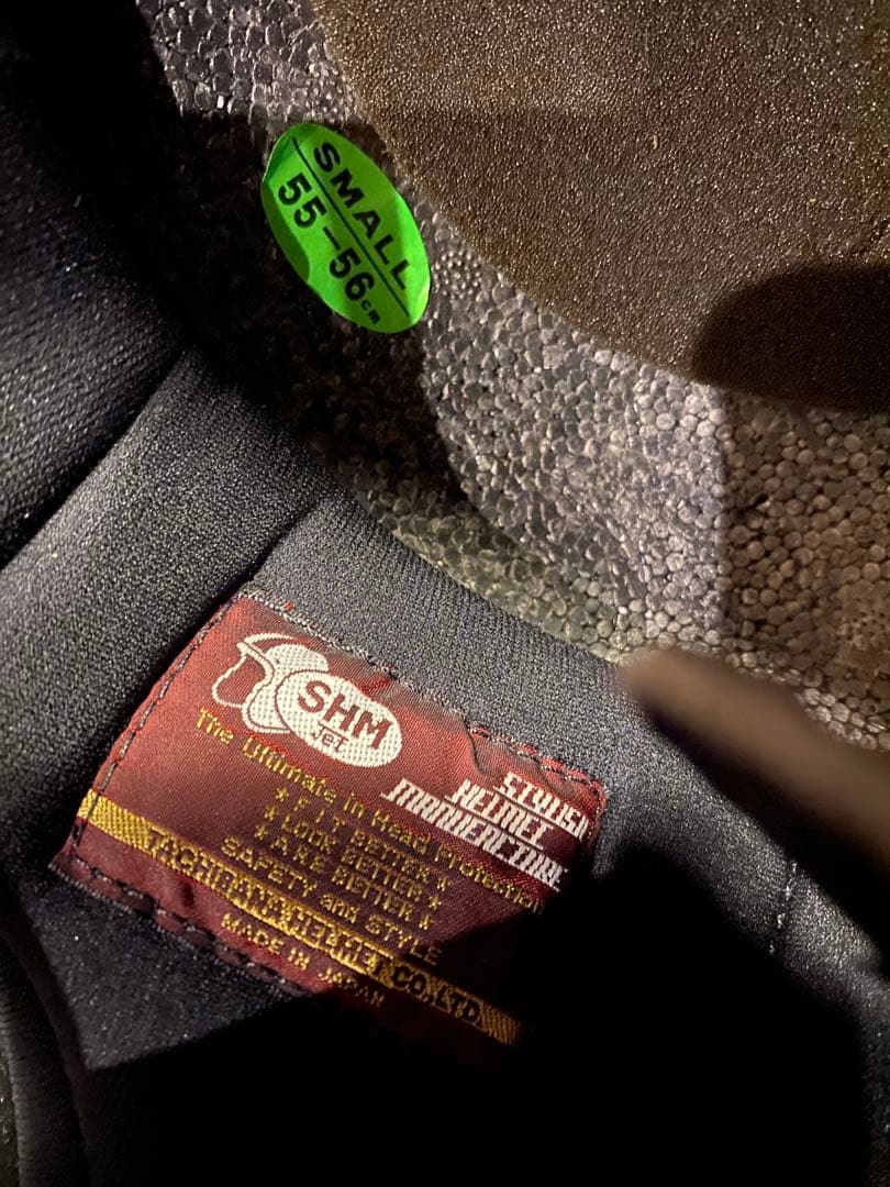 shm タチバナ ヘルメット ブルーフレーク 本革　Sサイズ　55〜56cm