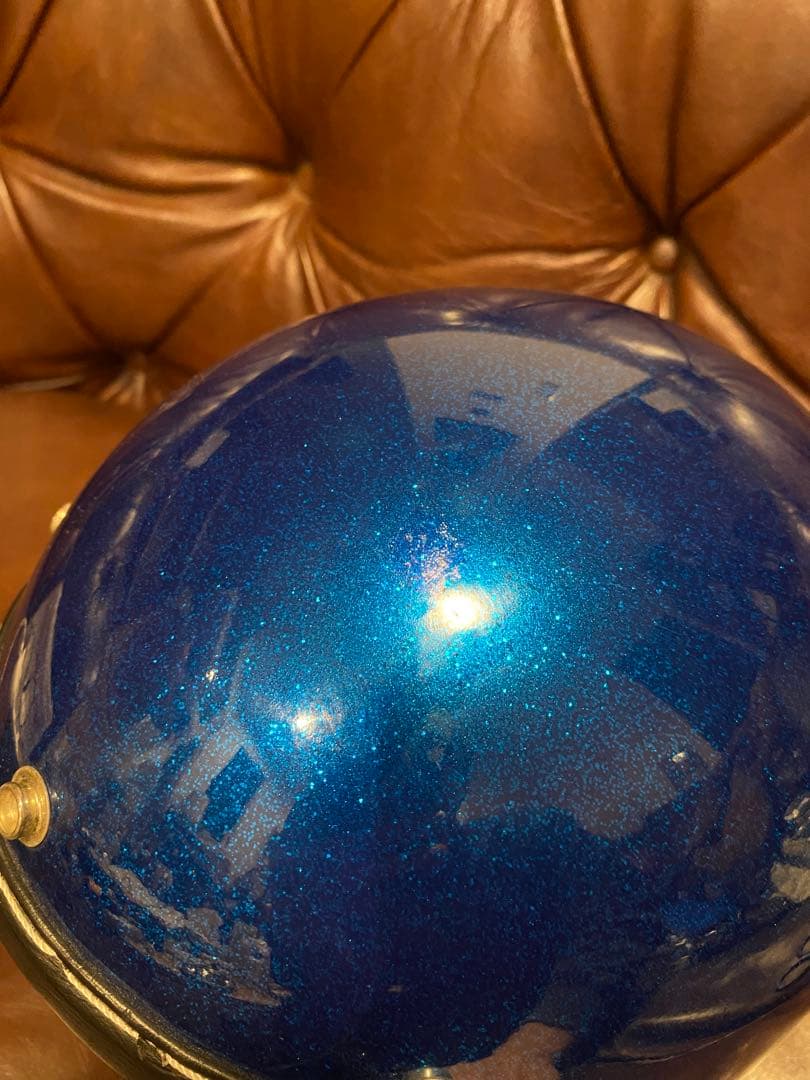 shm タチバナ ヘルメット ブルーフレーク 本革　Sサイズ　55〜56cm