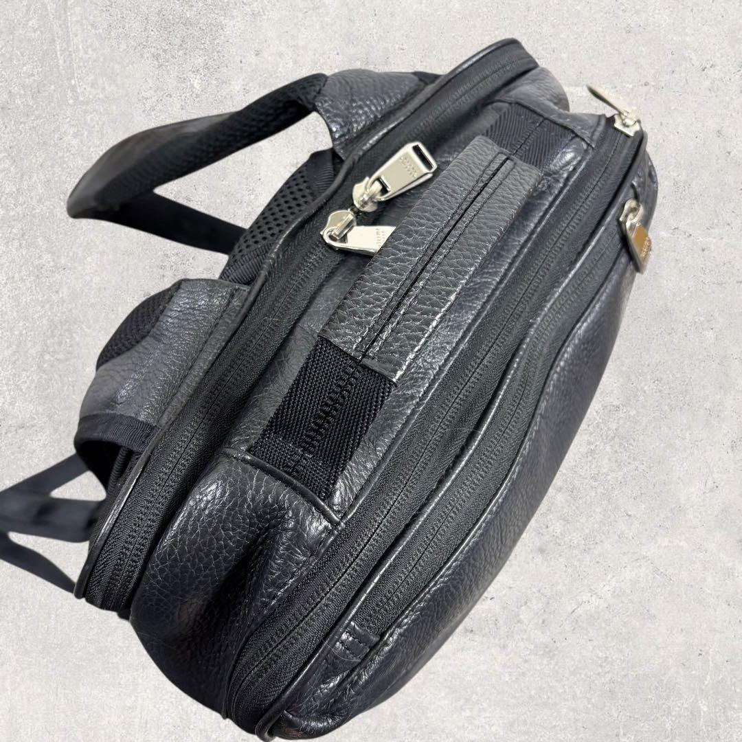 タッツンultima TOKYO レザー ビジネスリュック 2way 黒