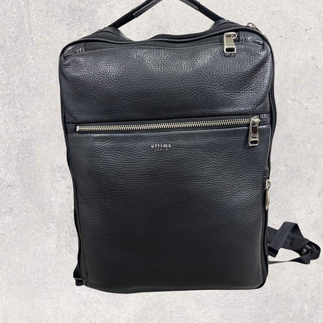 タッツンultima TOKYO レザー ビジネスリュック 2way 黒
