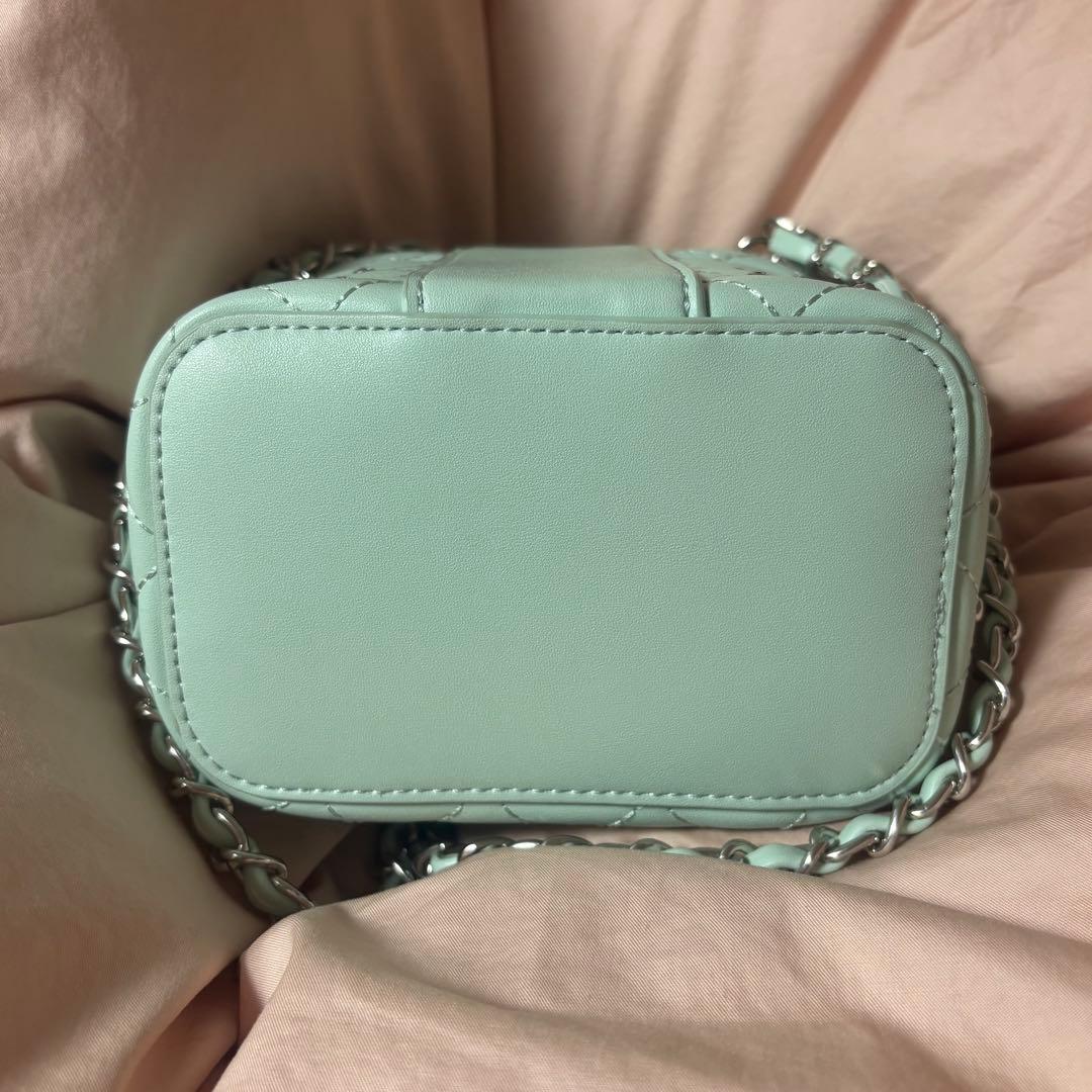 Darich キルティングビジュースクエアミニバッグ ミント