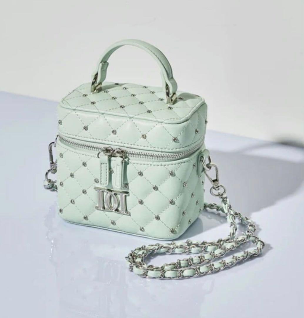 Darich キルティングビジュースクエアミニバッグ ミント