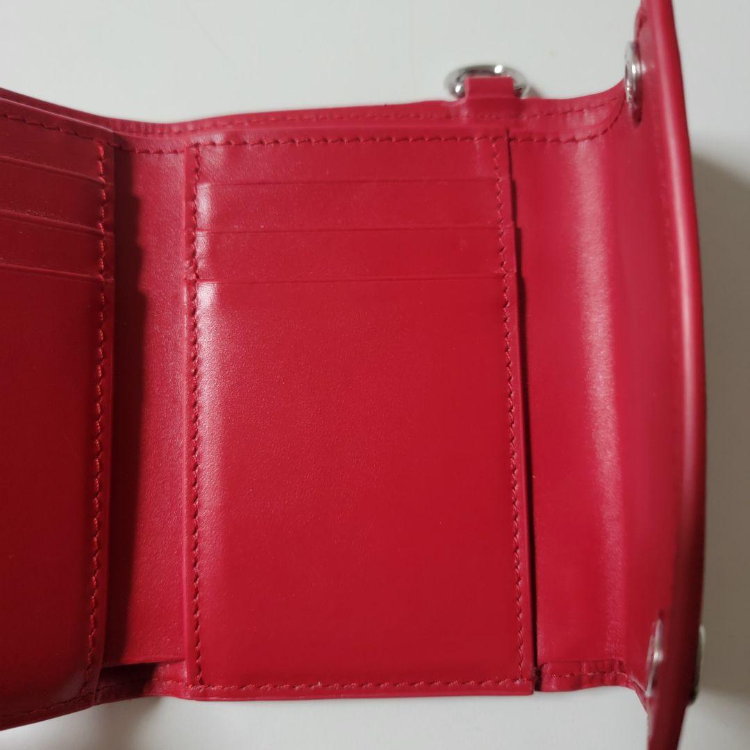 【FW25】supreme Leather Chain Wallet Red
