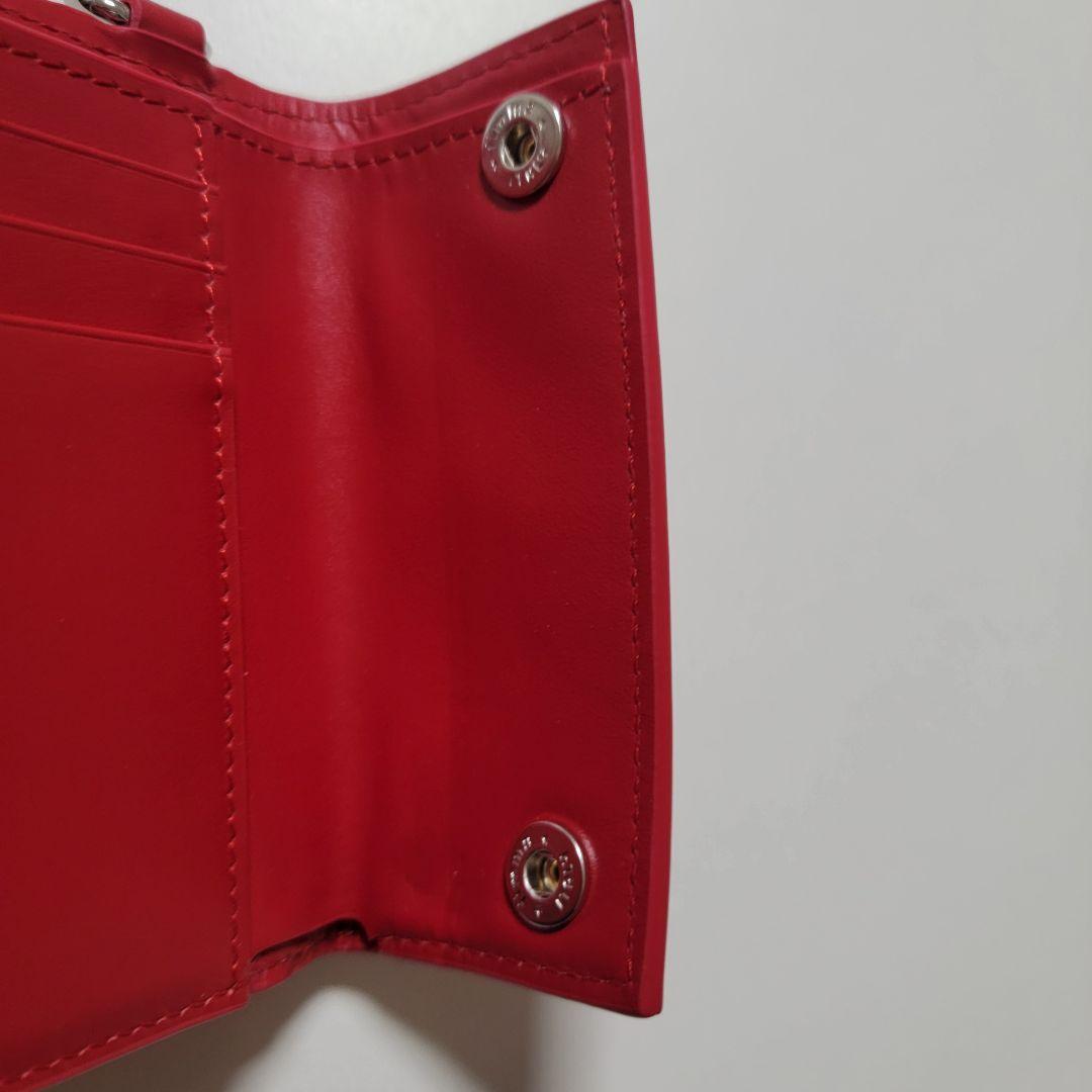【FW25】supreme Leather Chain Wallet Red