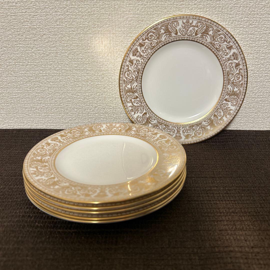 ウェッジウッド　フロレンティーン　ゴールド　デザートプレート　15.5cm