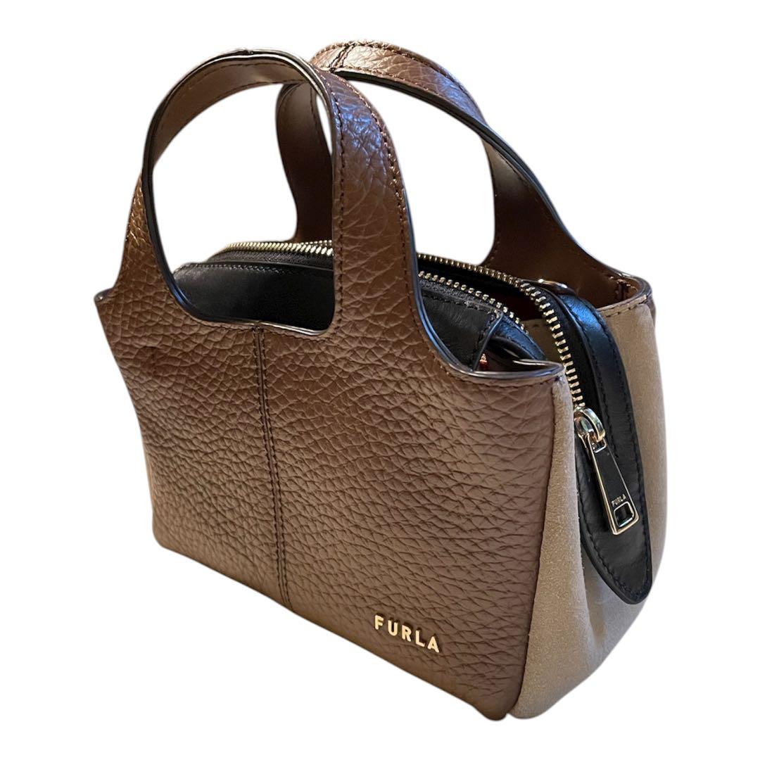 ☆FURLA☆ フルラ　ELSA Mini 2wayトート プラリネ/アース