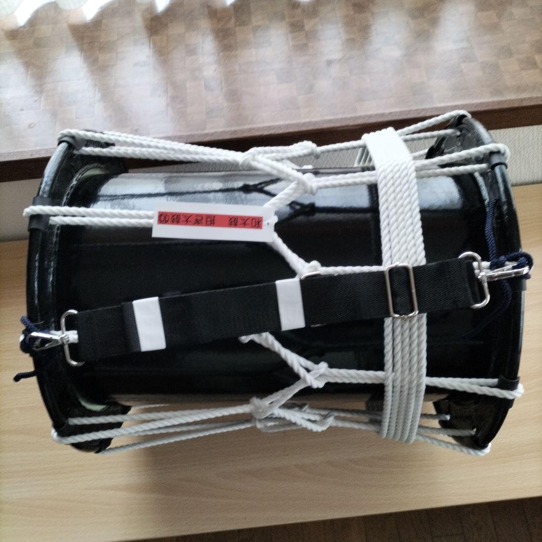 担ぎ太鼓　締太鼓　和太鼓 　天然皮革　ストラップ付き　中古品⑩