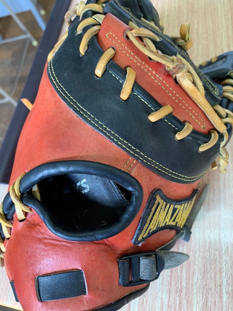 TAMAZAWA キャッチャーグローブ 赤黒 S