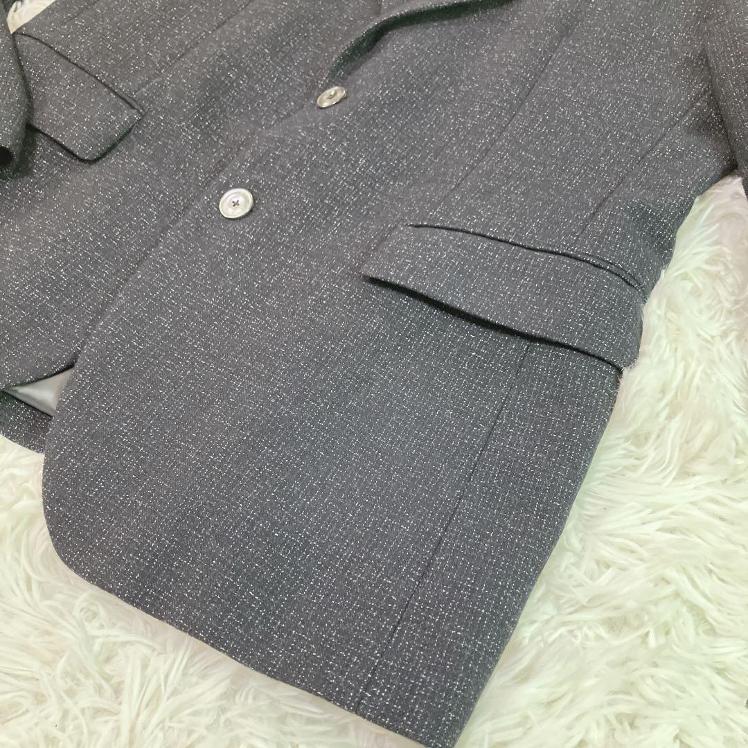 【極美品】EPOCA UOMO テーラードジャケット ウール混 ダークグレー　L