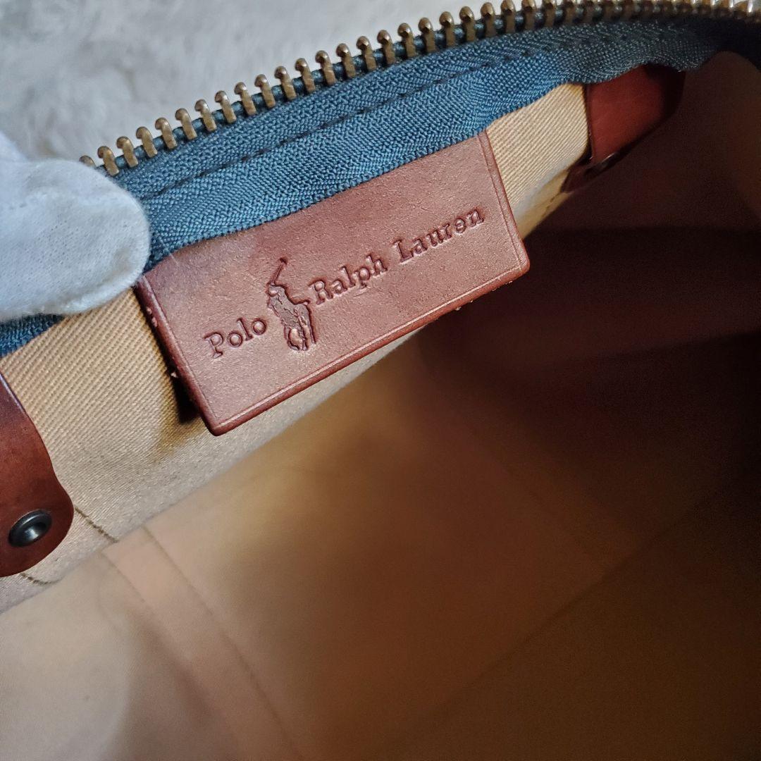 希少 ポロラルフローレン PVC レザー 大容量ボストンバッグ ブラックウォッチ