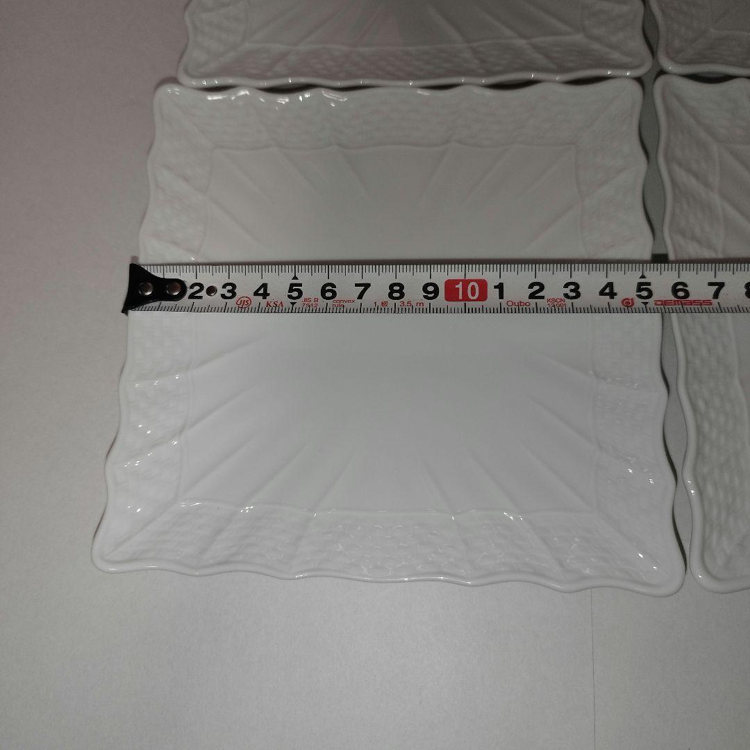 【未使用品】4枚セット ベッキオホワイト 15cm スクエアプレート