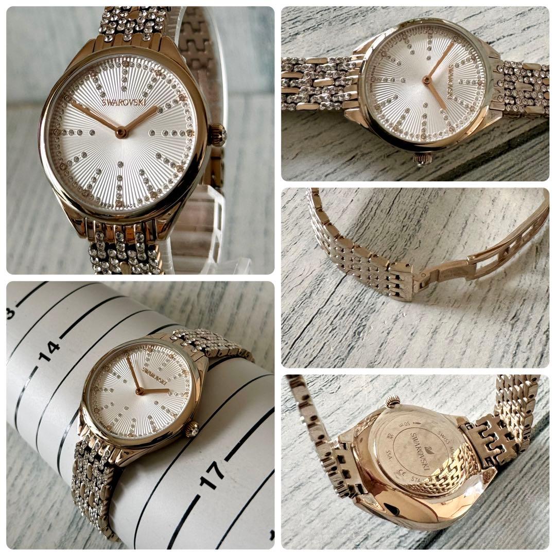 【希少】Swarovski スワロフスキー 腕時計 Attract ゴールド