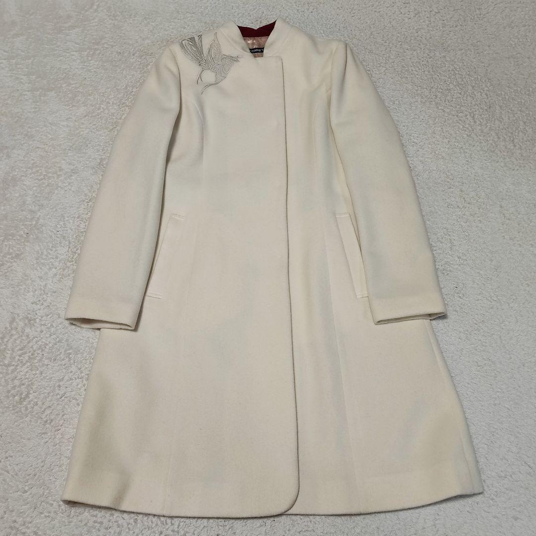 VIVIENNE TAM ヴィヴィアンタム 刺繍入りロングコート　白　サイズ2