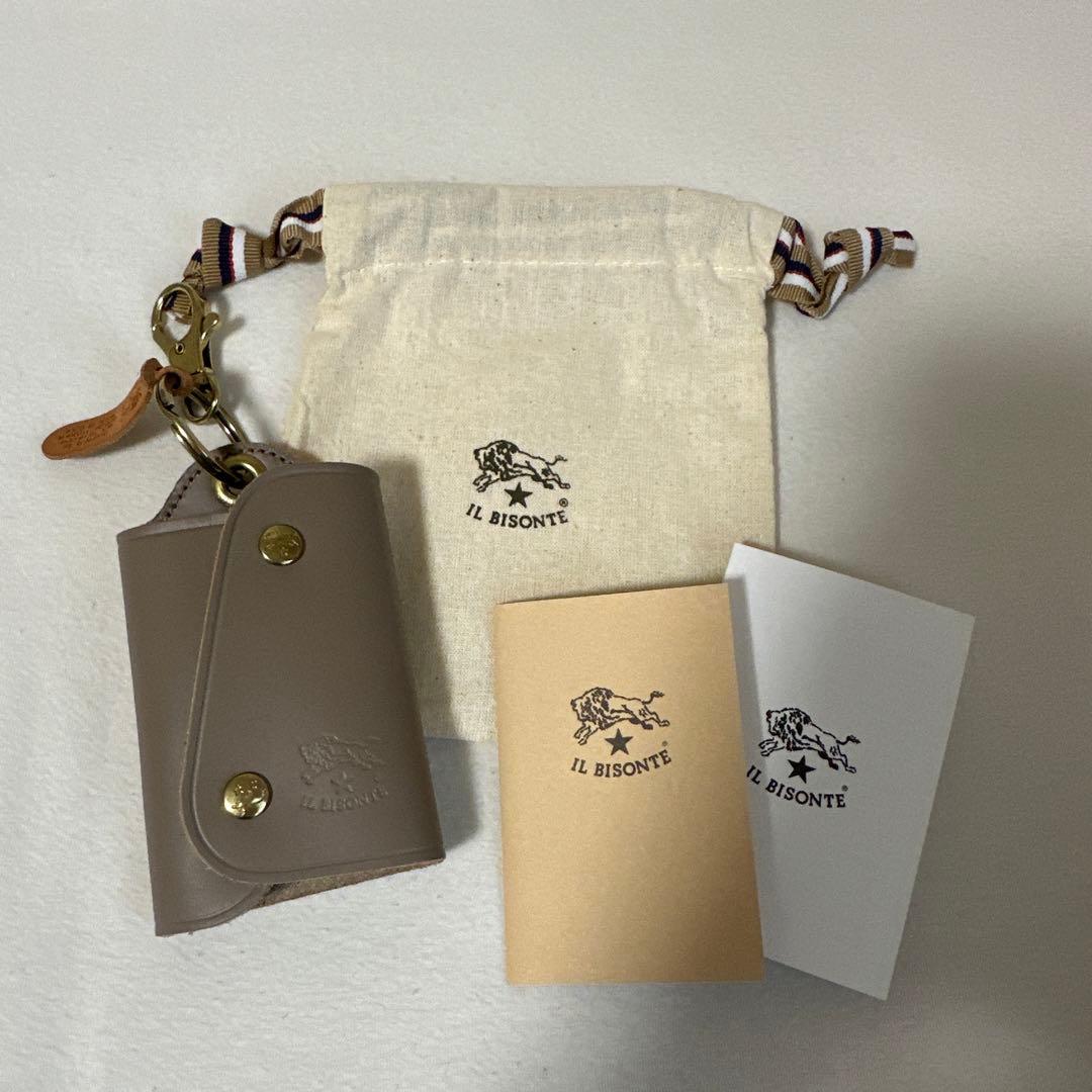 IL BISONTE レザーキーケース グレー