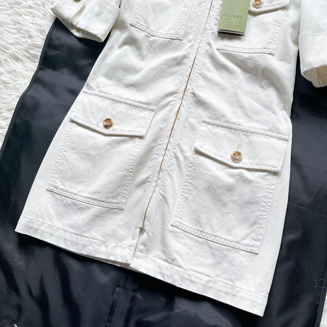 未使用　GUCCI グッチ エコ ウォッシュド オーガニックコットン ジャケット