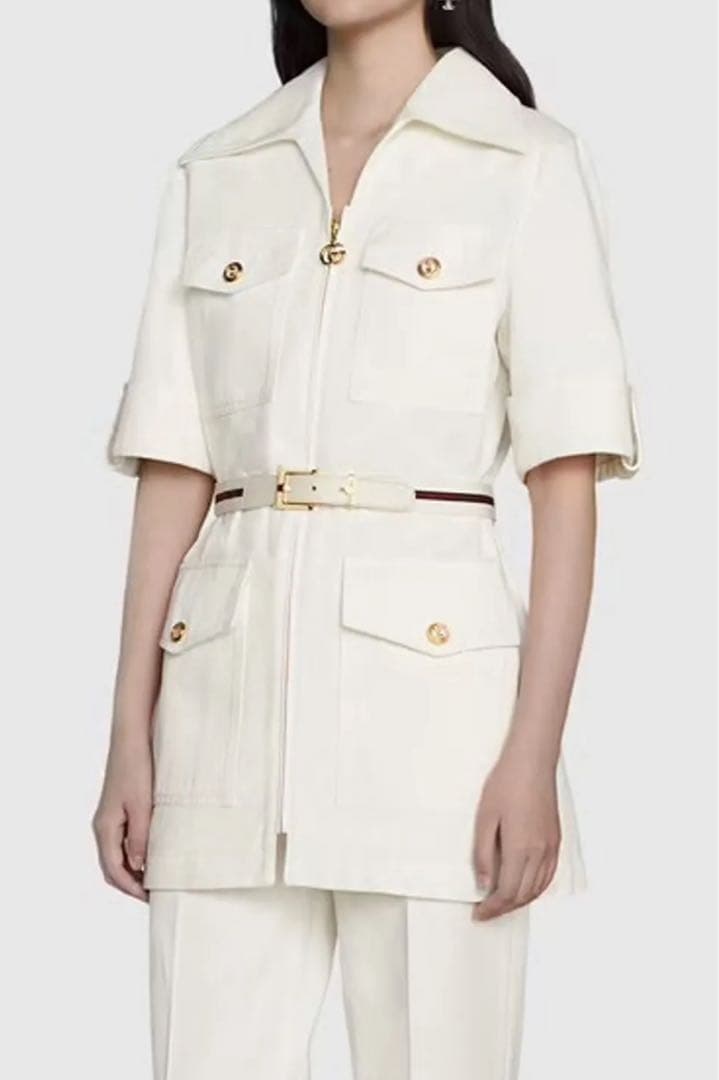 未使用　GUCCI グッチ エコ ウォッシュド オーガニックコットン ジャケット