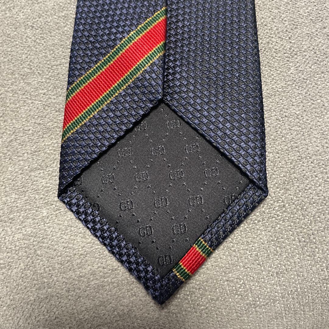 新品未使用タグ付き　GUCCI グッチ　ネクタイ　ネイビー