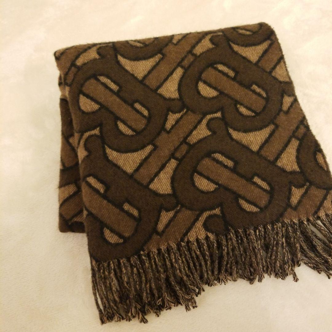 BURBERRY ブラウン BTロゴ マフラー