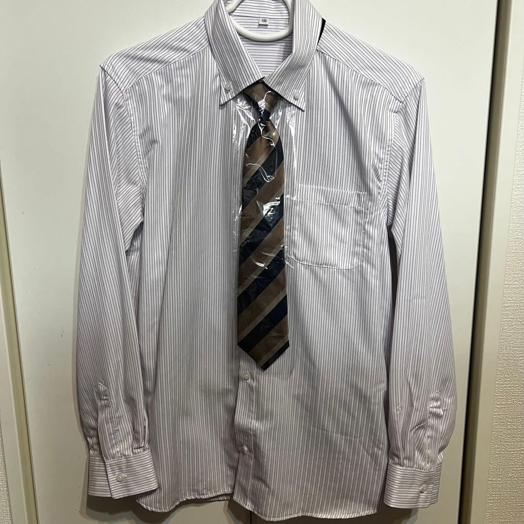 【美品】式典用170 墨黒グレーチェック　ワンダーファクトリー 卒服5点セット