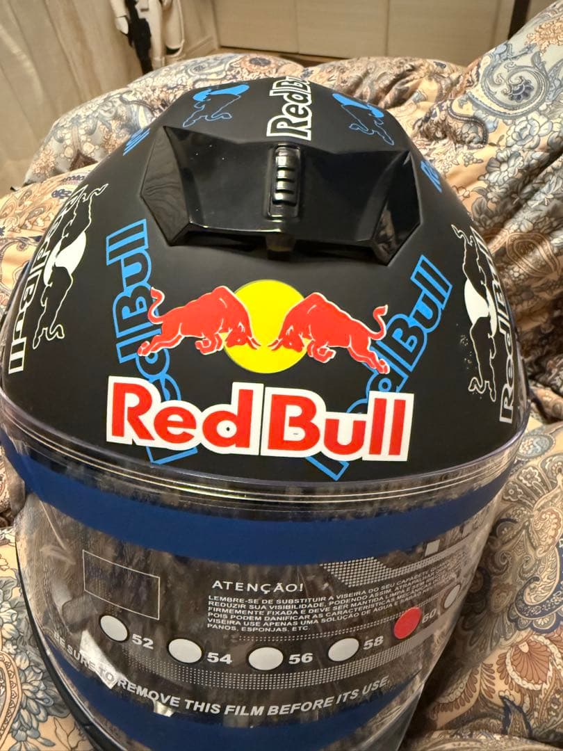 Junjunjun出品Red Bullフルフェイスヘルメット52-60cm